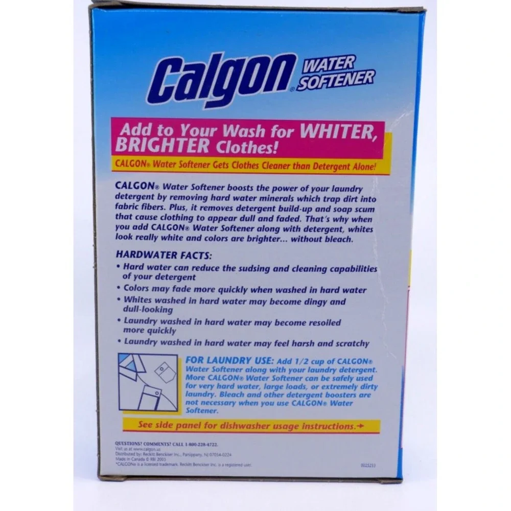 Calgon Water Softener Powder Box, 2 LB 8 OZ (40 OZ) Discontinued, READ